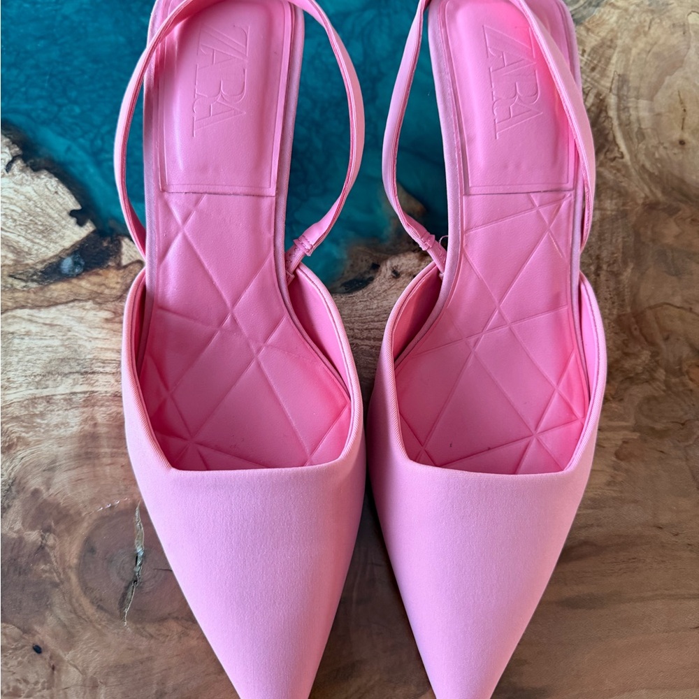 Zara Pink Pointed Heels
